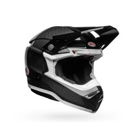 CASCO OFF ROAD BELL MOTO-10 ESFÉRICO NEGRO / BLANCO BRILLO