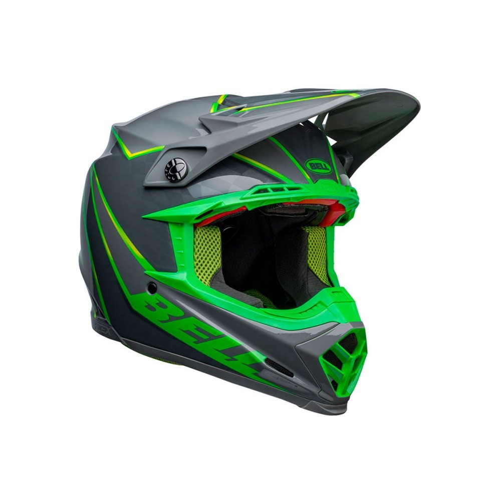 CASCO OFF ROAD BELL MOTO-9S FLEX SPRITE GRIS Y VERDE