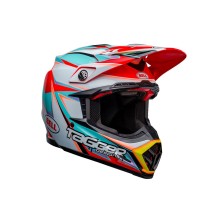CASCO OFF ROAD BELL MOTO-9S FLEX EDGE BLANCO Y AZUL
