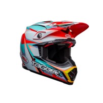 CASCO OFF ROAD BELL MOTO-9S FLEX EDGE BLANCO Y AZUL