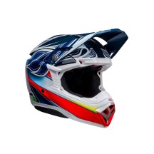 CASCO OFF ROAD BELL MOTO-10 ESFÉRICO TOMACRPC23 AZUL Y BLANCO