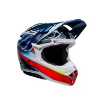 CASCO OFF ROAD BELL MOTO-10 ESFÉRICO TOMACRPC23 AZUL Y BLANCO