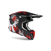 CASCO AIROH OFF ROAD TWIST 2.0 HELL NEGRO ROJO MATE