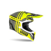 CASCO AIROH OFF ROAD WRAAP ROTO AMARILLO MATE