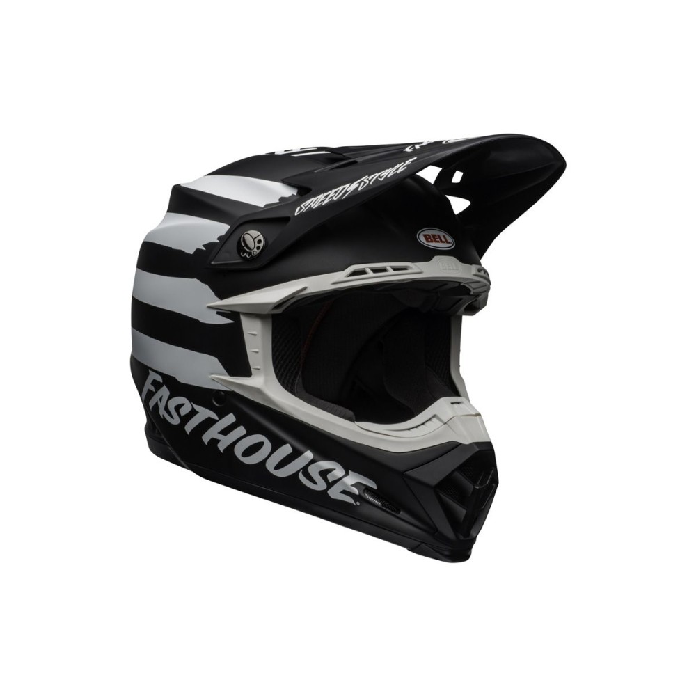 CASCO OFF ROAD BELL MOTO-9 MIPS FASTHOUSE SIGNA NEGRO BLANCO MATE
