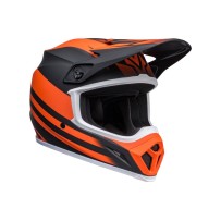 CASCO OFF ROAD BELL MX-9 MIPS DISRUPT NEGRO Y NARANJA MATE
