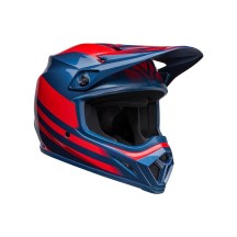 CASCO OFF ROAD BELL MX-9 MIPS DISRUPT AZUL Y ROJO