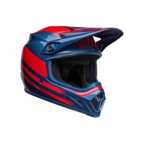 CASCO OFF ROAD BELL MX-9 MIPS DISRUPT AZUL Y ROJO