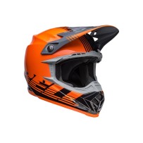 CASCO OFF ROAD BELL MOTO-9 MIPS LOUVER NEGRO Y NARANJA