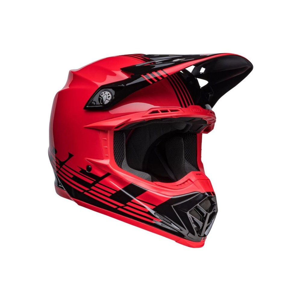 CASCO OFF ROAD BELL MOTO-9 MIPS LOUVER NEGRO Y ROJO