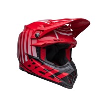 CASCO OFF ROAD BELL MOTO-9S FLEX SPRINT ROJO Y NEGRO MATE