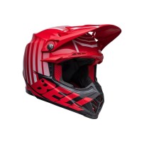CASCO OFF ROAD BELL MOTO-9S FLEX SPRINT ROJO Y NEGRO MATE