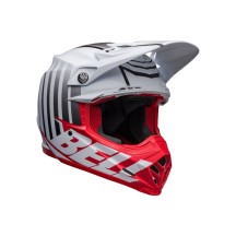 CASCO OFF ROAD BELL MOTO-9S FLEX SPRINT ROJO Y BLANCO MATE