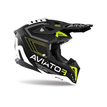 CASCO AIROH OFF ROAD AVIATOR 3 CARBON PRIMAL AMARILLO MATE