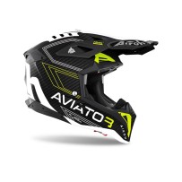 CASCO AIROH OFF ROAD AVIATOR 3 CARBON PRIMAL AMARILLO MATE