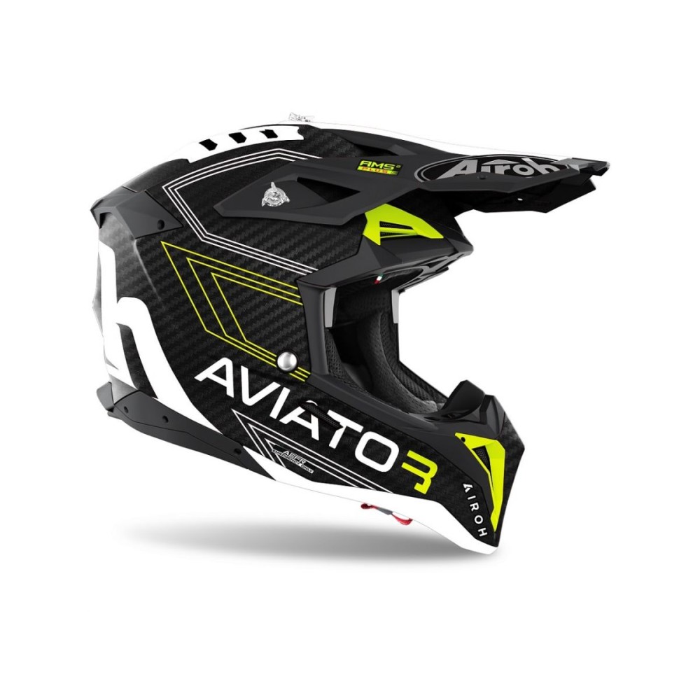 CASCO AIROH OFF ROAD AVIATOR 3 CARBON PRIMAL AMARILLO MATE