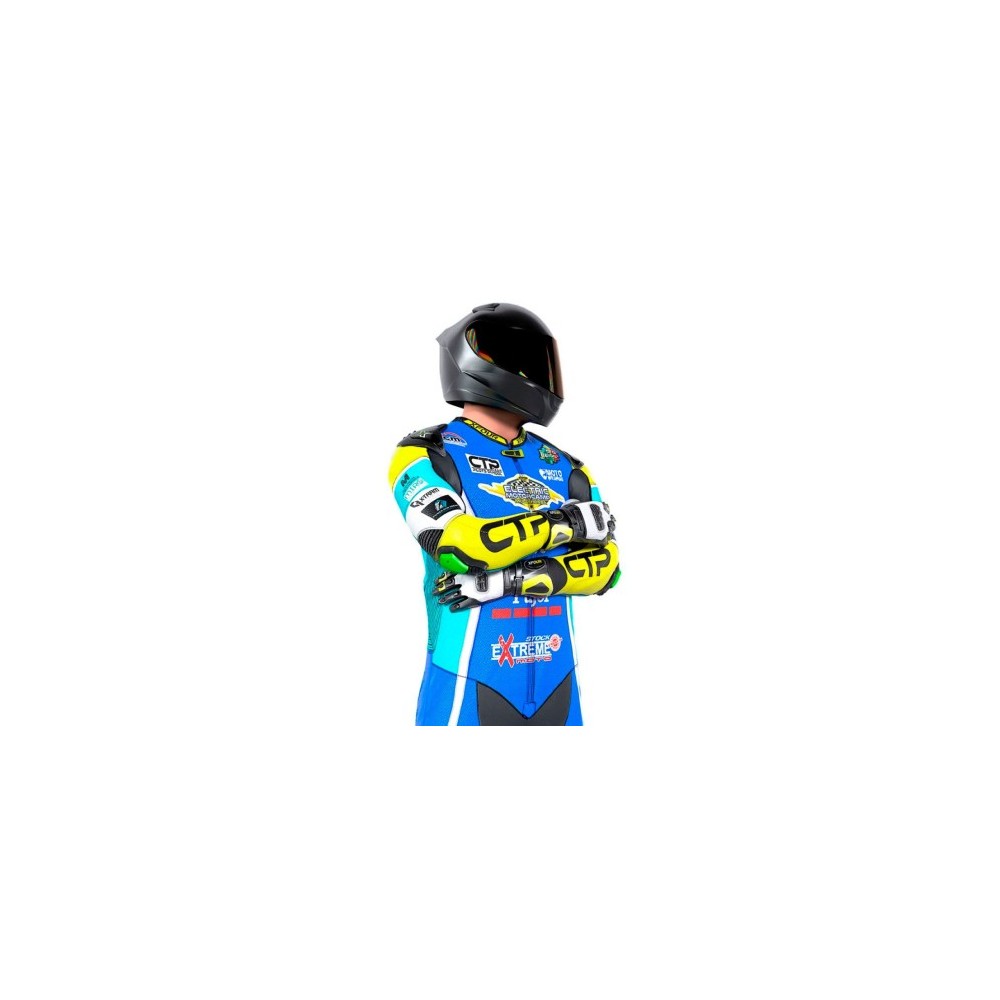 MONO XFOUR ADULTO MODELO AZUL Y AMARILLO FLUOR CTP X MIR RACING