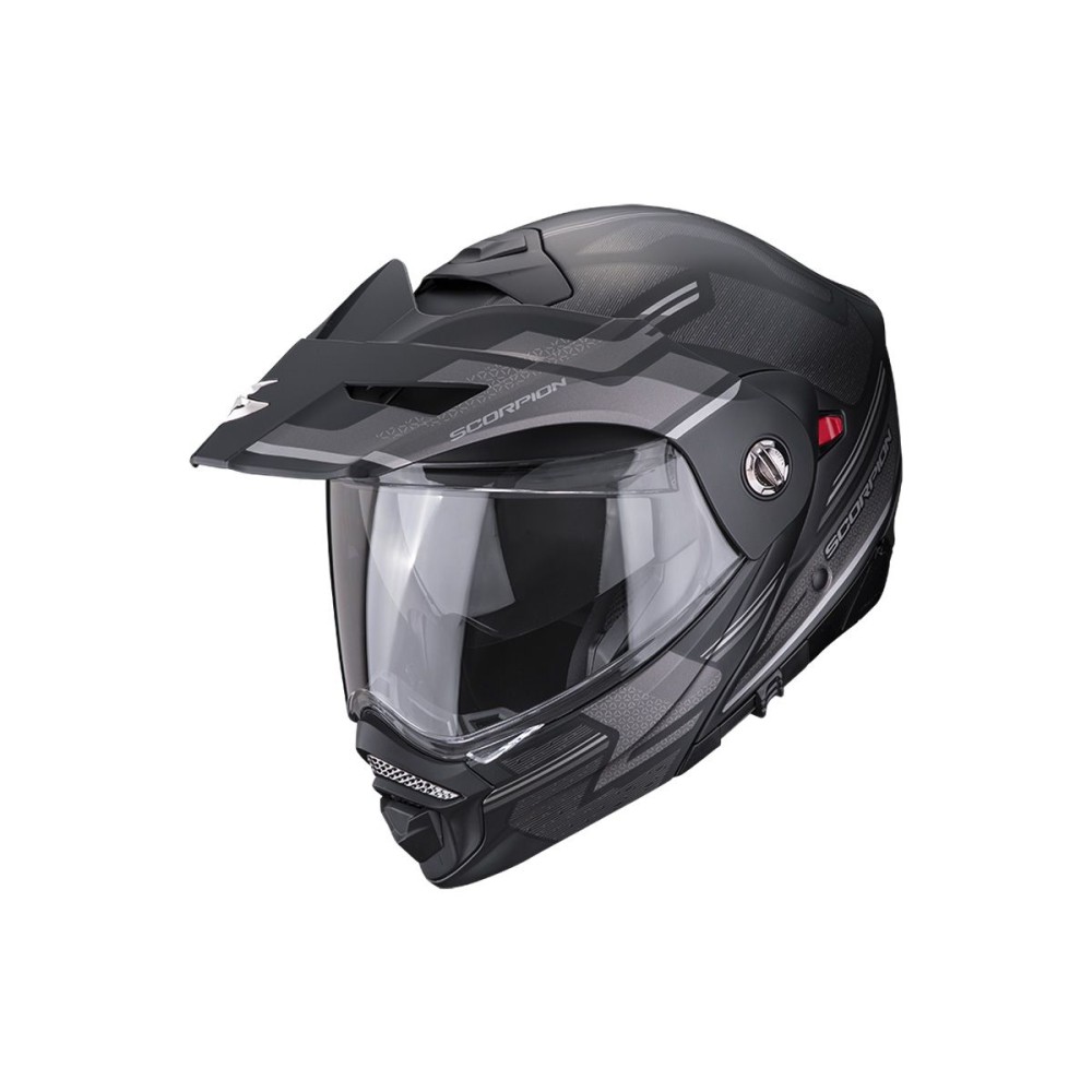 CASCO MODULAR SCORPION ADX-2 CARRERA NEGRO PLATA MATE CASCO MODULAR SCORPION ADX-2 CARRERA NEGRO PLATA MATE
