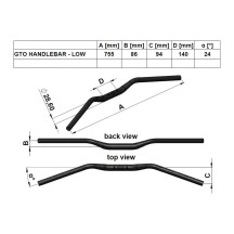 MANILLAR CONICO GILLES TOOLING NEGRO KTM SUPER DUKE 1290 R / RR 2020-2022