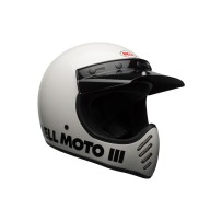 CASCO BELL MOTO-3 CLASSIC TOURING BLANCO BRILLANTE