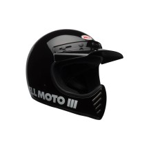 CASCO BELL MOTO-3 CLASSIC TOURING BLANCO Y NEGRO BRILLANTE