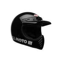 CASCO BELL MOTO-3 CLASSIC TOURING BLANCO Y NEGRO BRILLANTE
