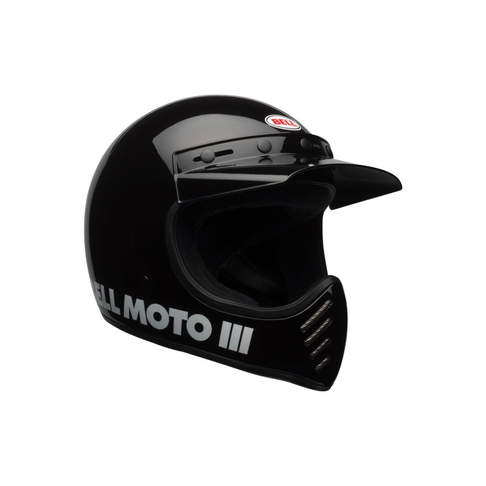 CASCO BELL MOTO-3 CLASSIC TOURING BLANCO Y NEGRO BRILLANTE