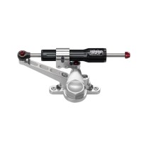 KIT199A2 KIT AMORTIGUADOR DE DIRECCIÓN DE CARRERAS DE DOBLE TUBO NEGRO APRILIA RS 457 TROFEO 2024-2025