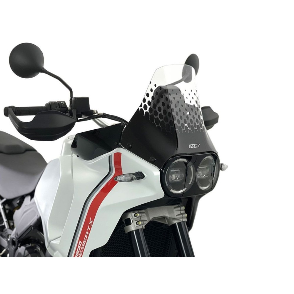 PARABRISAS ENDURO TRANSPARENTE WRS DUCATI DESERT X / RALLY / DISCOVERY 2022-2025 PARABRISAS ENDURO TRANSPARENTE WRS DUCATI DESERT X / RALLY / DISCOVERY 2022-2025