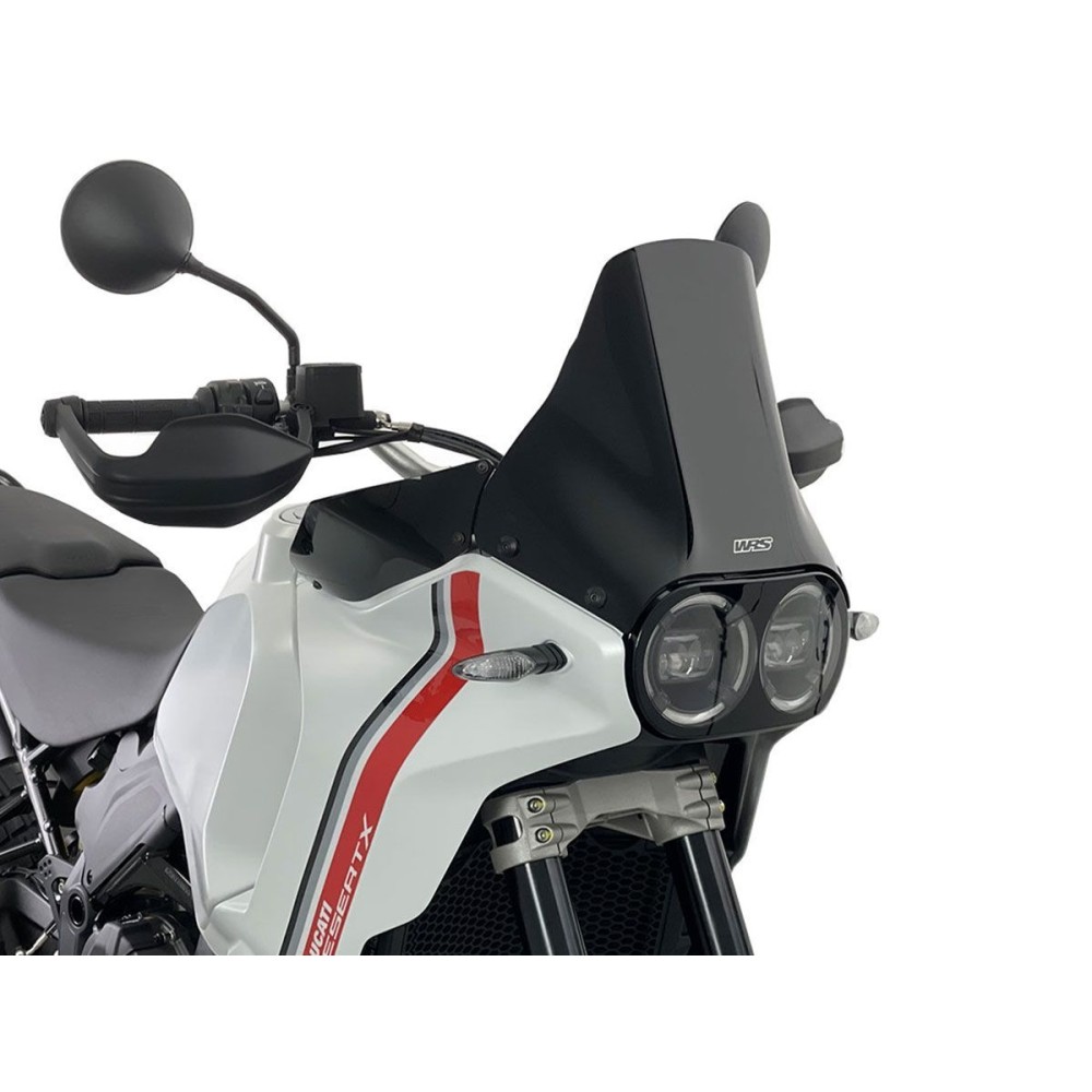 PARABRISAS ENDURO NEGRO BRILLANTE WRS DUCATI DESERT X / RALLY / DISCOVERY 2022-2025