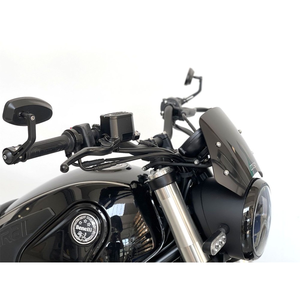 PANTALLA DEPORTIVA WRS NEGRO BRILLANTE BENELLI LEONCINO 500 2017-2024