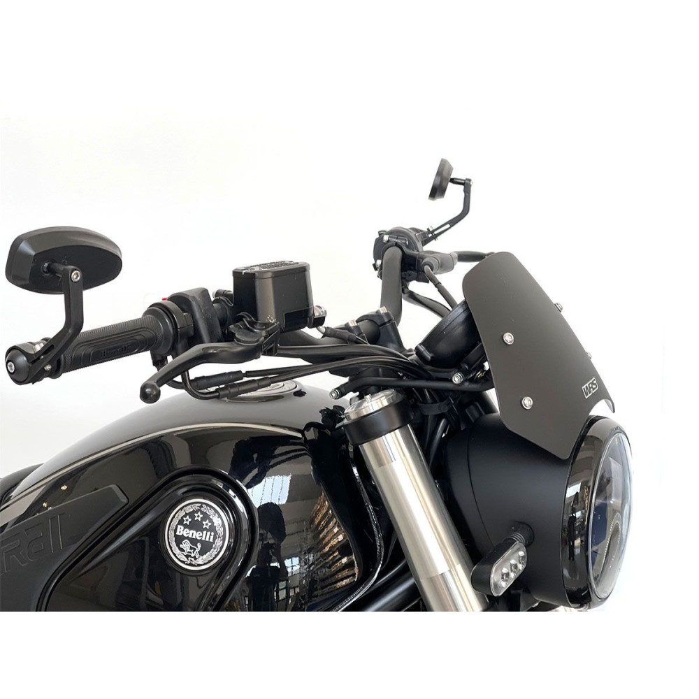 PANTALLA DEPORTIVA WRS NEGRO MATE BENELLI LEONCINO 500 2017-2024