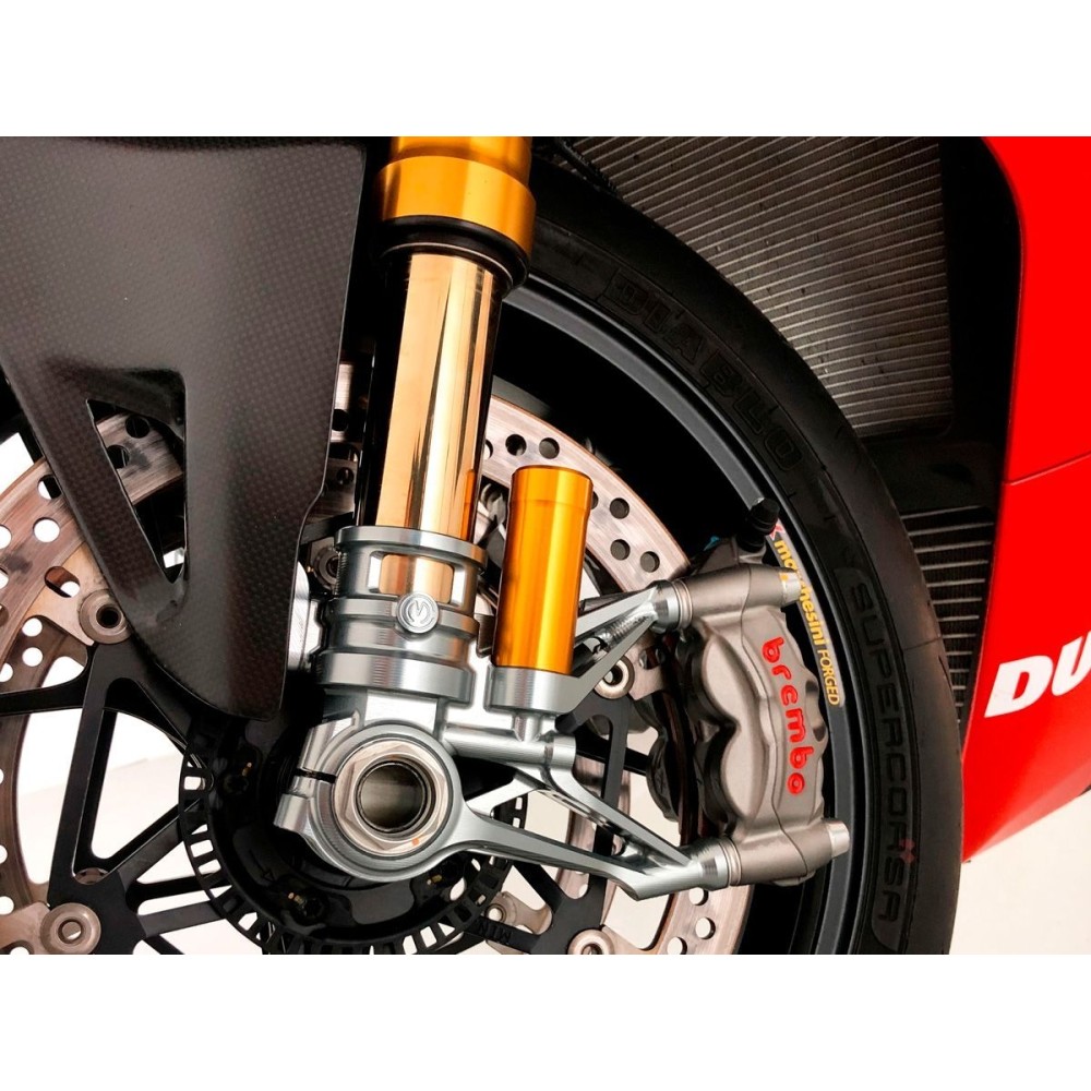 MOTOCORSE GP STYLE RADIAL ATTACHMENT FORK FEET KIT FOR 100MM PRESSURIZED OHLINS FORKS