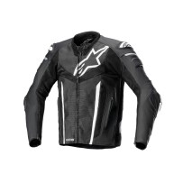 CHAQUETA DE PIEL ALPINESTARS FUSION NEGRO / BLANCO