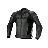 CHAQUETA PIEL GP FORCE ALPINESTARS NEGRO / NEGRO