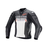 CHAQUETA DE CUERO ALPINESTARS MISSILE V2 IGNITION NEGRO/BLANCO