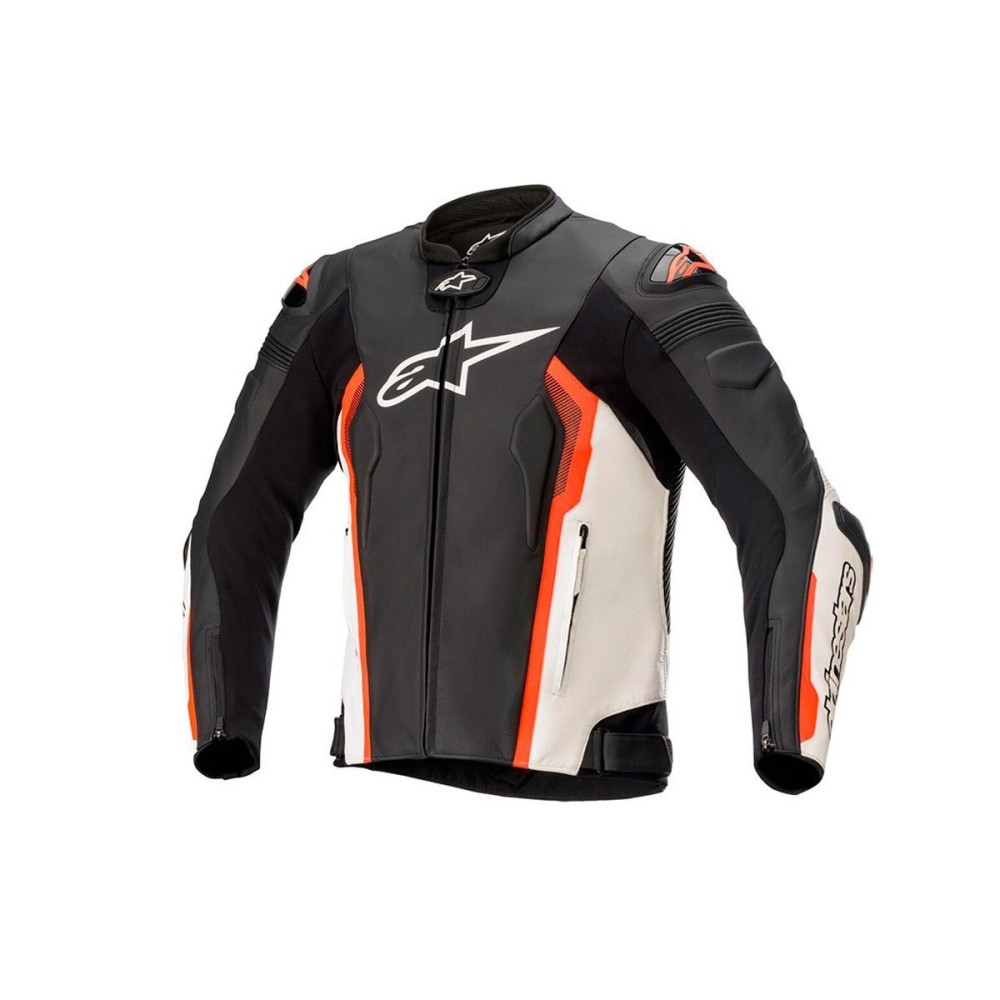 CHAQUETA DE CUERO ALPINESTARS MISSILE V2 NEGRO / BLANCO / ROJO CHAQUETA DE CUERO ALPINESTARS MISSILE V2 NEGRO / BLANCO / ROJO