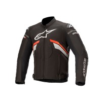CHAQUETA T-GP PLUS R V3 ALPINESTARS NEGRO / BLANCO / ROJO FLUO