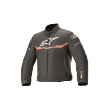 CHAQUETA IMPERMEABLE NIÑO ALPINESTARS NEGRO / ROJO FLUOR T-SP S