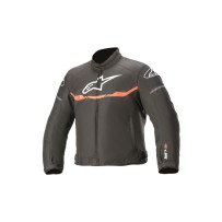 CHAQUETA IMPERMEABLE NIÑO ALPINESTARS NEGRO / ROJO FLUOR T-SP S