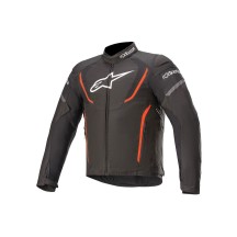 CHAQUETA T-JAWS V3 WATERPROOF ALPINESTARS NEGRO/ROJO FLUOR