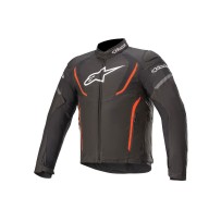 CHAQUETA T-JAWS V3 WATERPROOF ALPINESTARS NEGRO/ROJO FLUOR