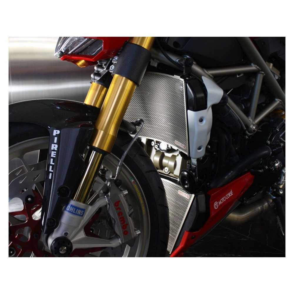 DEFENSA SUPERIOR DE RADIADOR MOTOCORSE TITANIO DUCATI STREETFIGHTER 1100/S