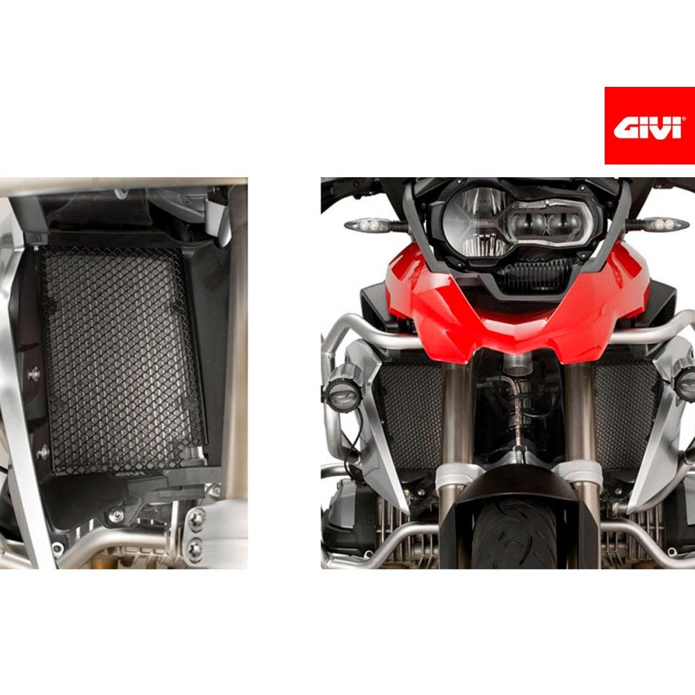 PROTECTOR DE RADIADOR DE ACERO INOXIDABLE NEGRO GIVI BMW R 1200 GS / ADV 2014-2018