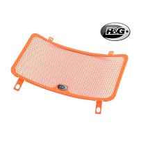 REJILLA PROTECCIÓN RADIADOR AGUA NARANJA R&G KTM DUKE 890R 2020-2022 (CON MODIFICA)