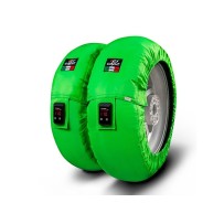 CAPIT PAR DE CALENTADORES DE NEUMÁTICOS MOTO SUPREMA VISION TALLA XL UK PLUG COLOR VERDE
