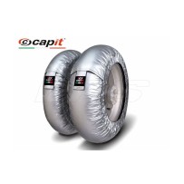 PAR DE CALENTADORES DE NEUMÁTICOS PLATA CAPIT MOTO MAXIMA PLUG TAMAÑO XL TOMA UE