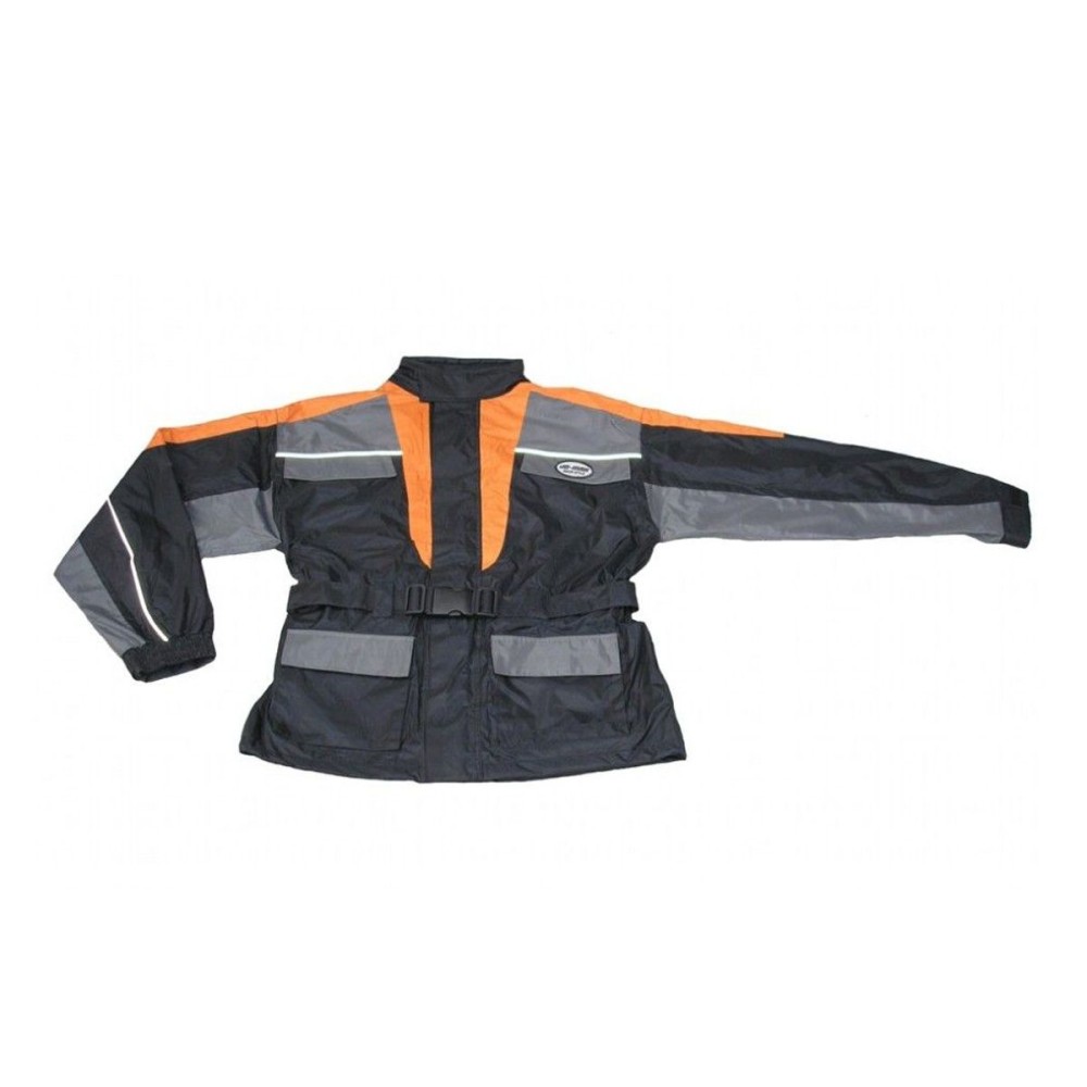 TRAJE IMPERMEABLE FORRADO SPLIT NEGRO/GRIS/NARANJA