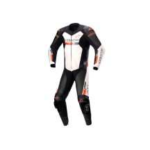 TRAJE DE CUERO GP FORCE CHASER ALPINESTARS RACING BLANCO / ROJO FLUOR