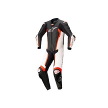 MONO ENTERO DE CUERO MISSILE V2 ALPINESTARS NEGRO / BLANCO / ROJO FLUOR